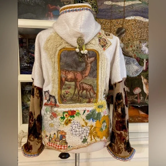 Alice In Wonderland Lodicha Bambi Mothergoose Woodland Cottagecore cardigan - Picture 4 of 17